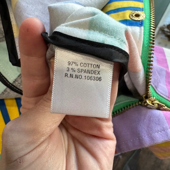 Berek Striped Jacket Small Colorful Art To Wear Cotton Snap Zip Coat Fun - Picture 13 of 15